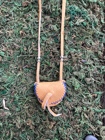 Beaded Medicine Pouch Necklace