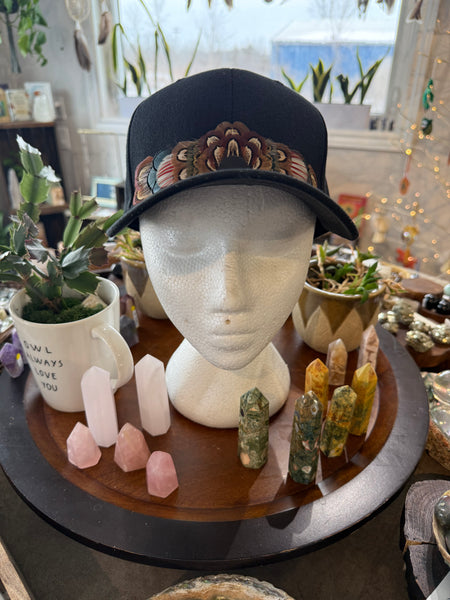 Featherwork ball caps