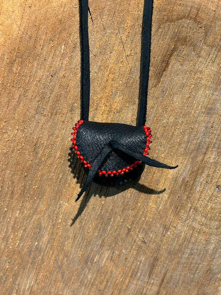 Beaded Medicine Pouch Necklace