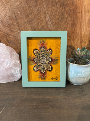 Framed Original Featherwork mini