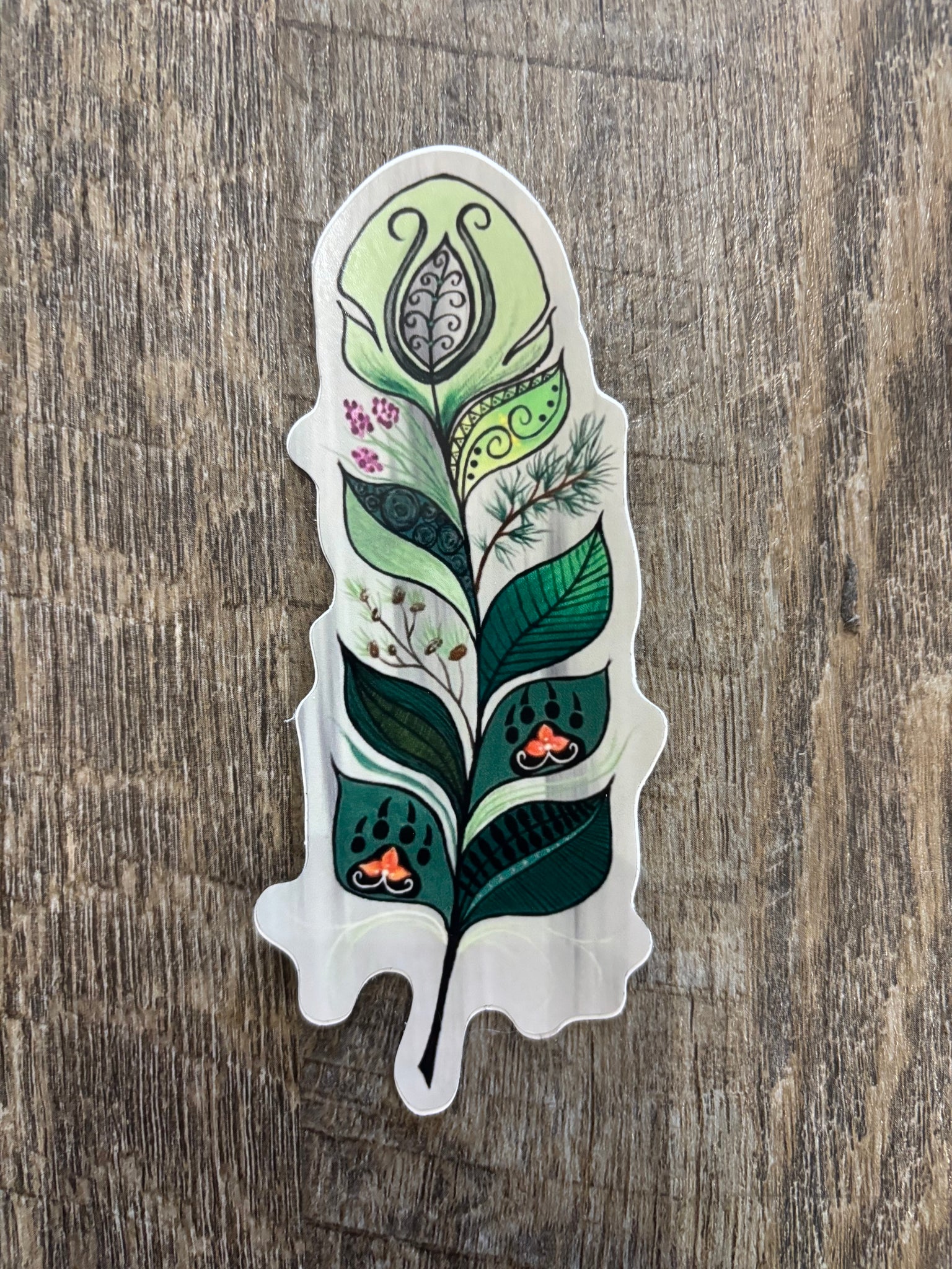 Feather Sticker “Wolf Clan of the Mohawk”