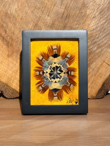 Framed Original Featherwork mini