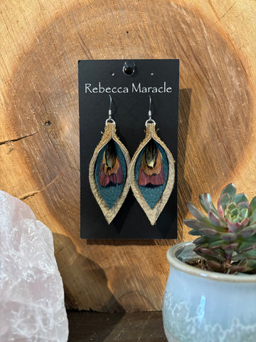 Feather Teardrop Earring