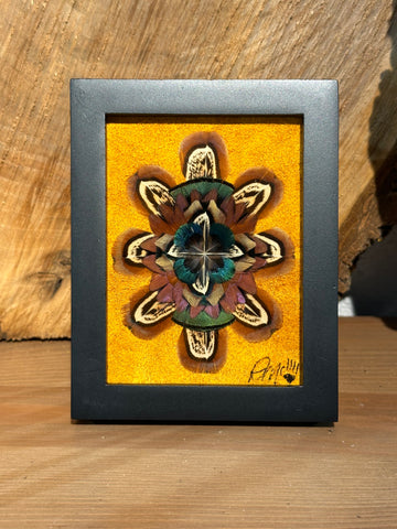 Framed Original Featherwork mini