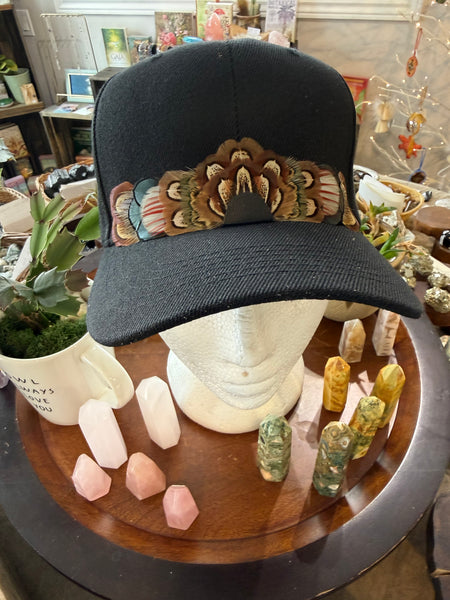 Featherwork ball caps