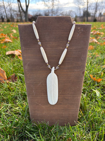 Buffalo bone necklace