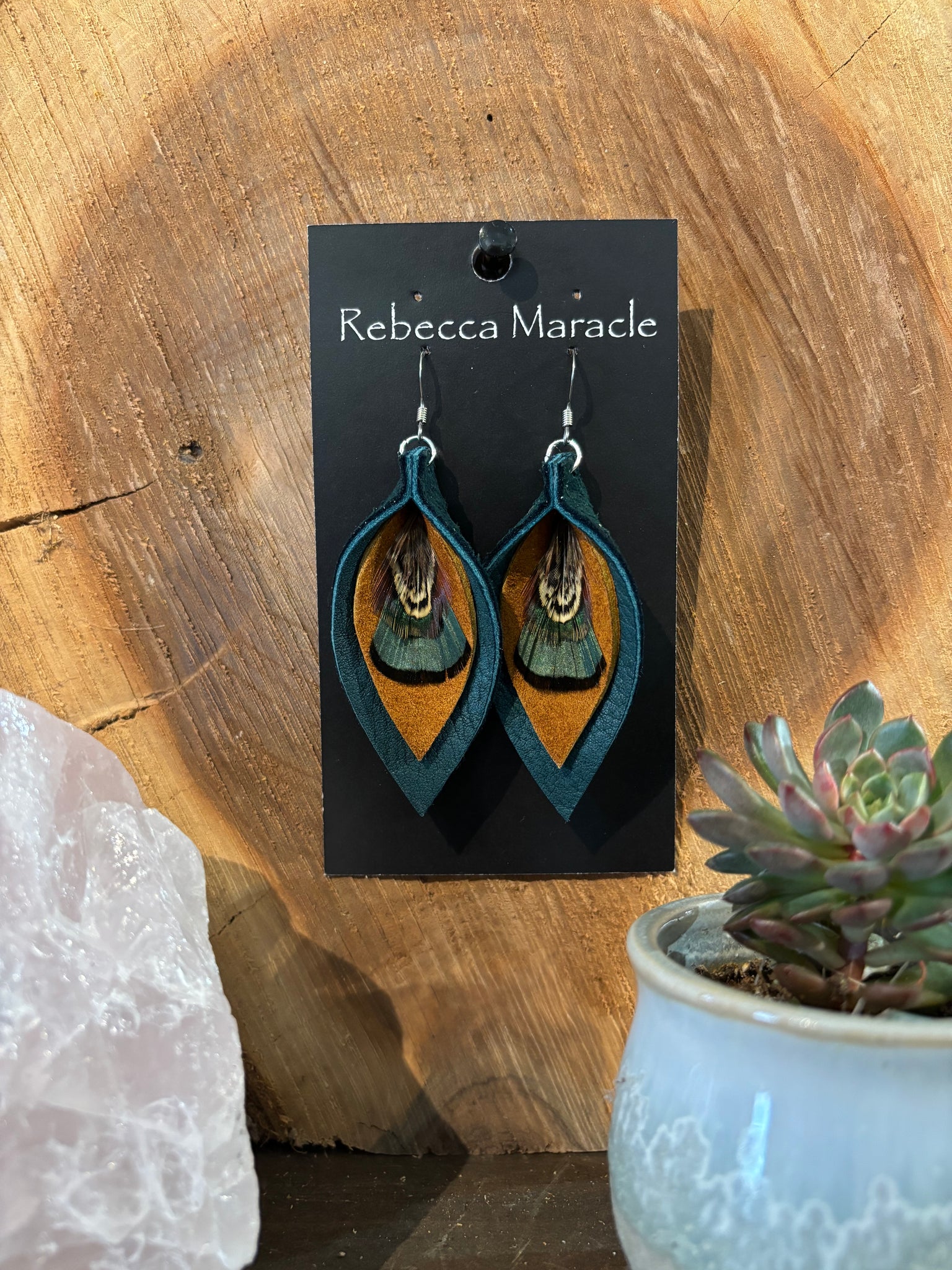 Feather Teardrop Earring
