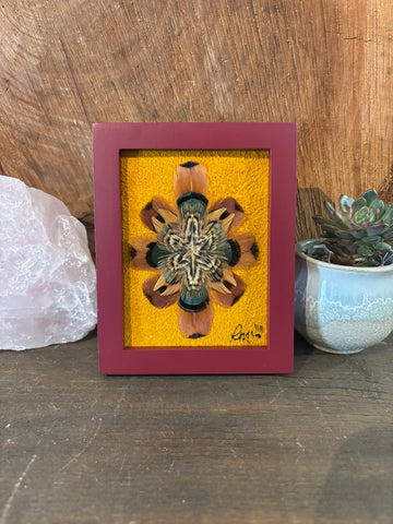 Framed Original Featherwork mini